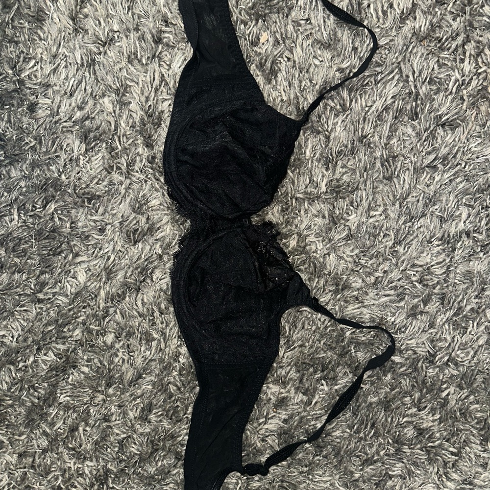 Panache Black Lace Bra 36D - Picture 2 of 5